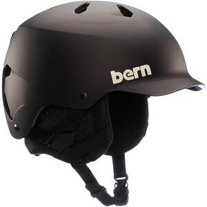 Bern Watts Classic Snowboard Helmet, Matte Black with Black Liner - Small Size